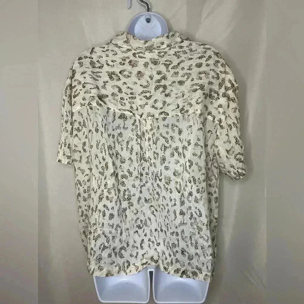 JANE + DELANCEY Animal Print Button Down top size XL, BNWT - Picture 2 of 5